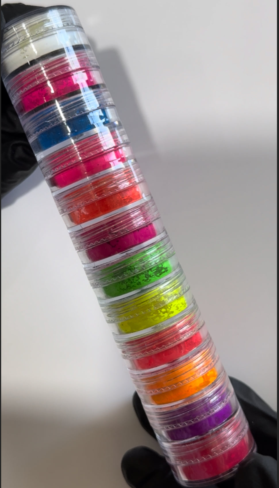 Lot de 12 Pigments Fluo & Néon – Spécial Nail Art