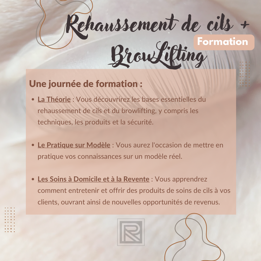 Formation INDIVIDUELLE rehaussements cils + Browlift